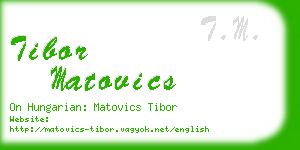 tibor matovics business card